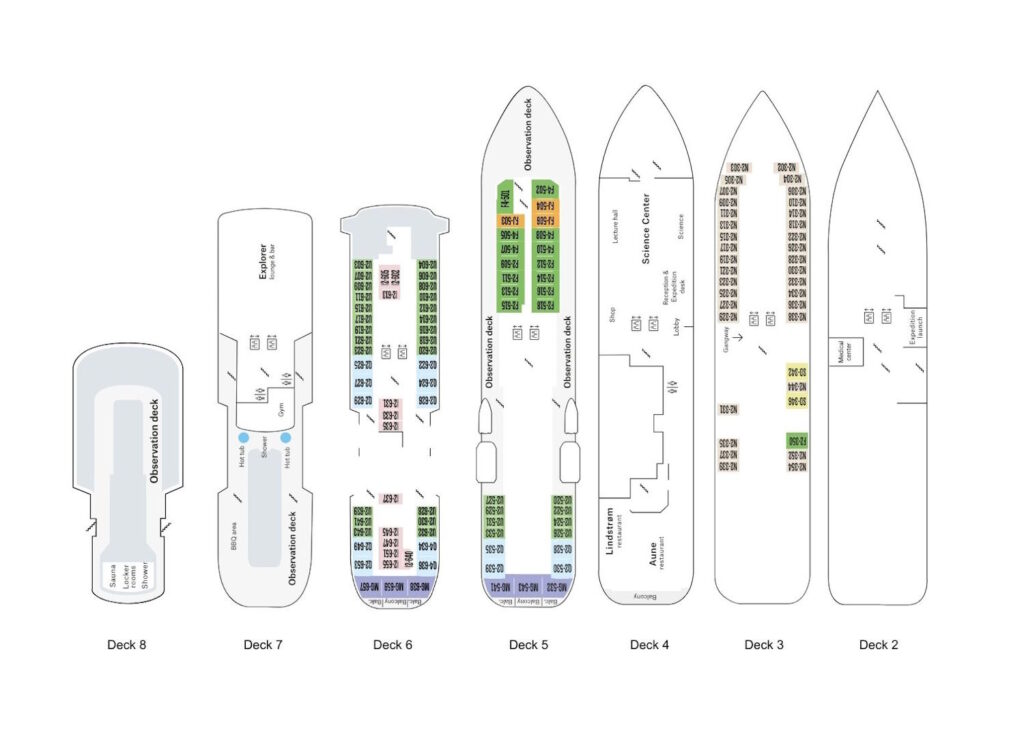 Deckplan © Hurtigruten