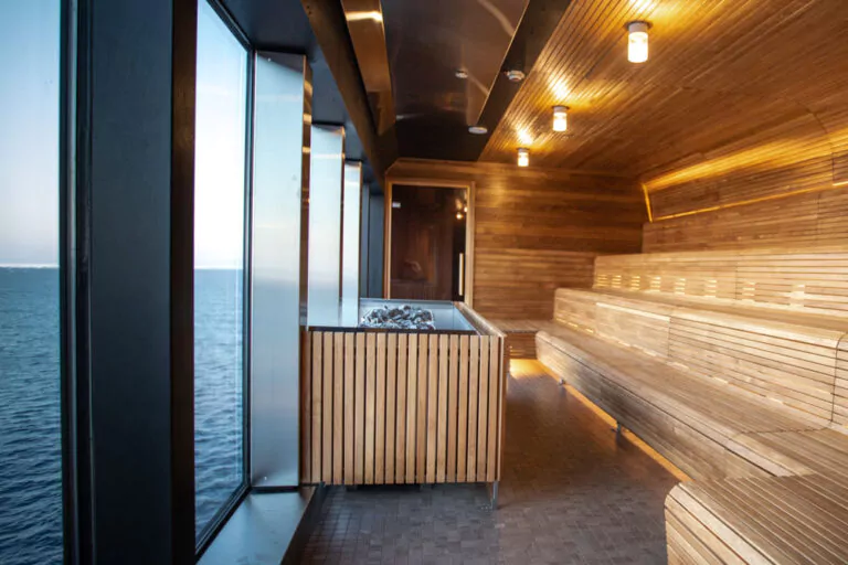 Sauna von Hurtigruten in Antarktis