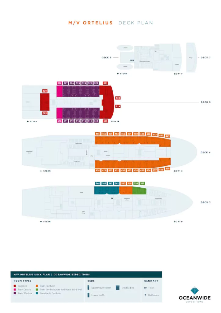 Ortelius Deckplan Oceanwide Expeditions