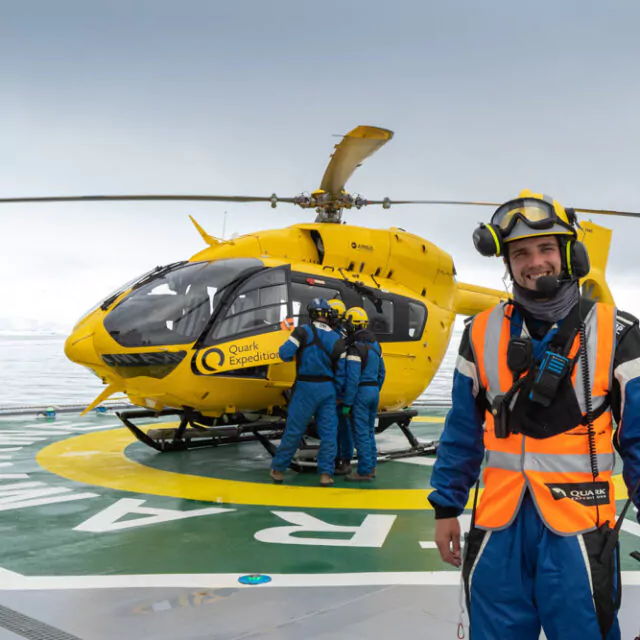Helikopter der Ultramarine Quark Expeditions