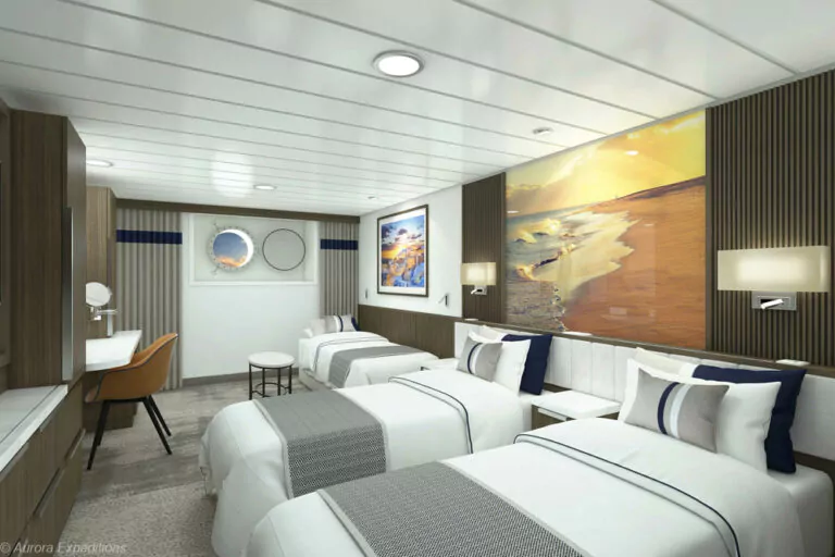 Dreibett Kabine Render der Douglas Mawson