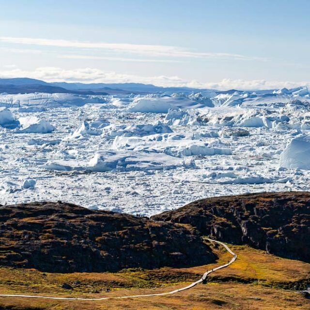 Ilulissat Icefjord in Grönland in der Arktis Visit Greenland