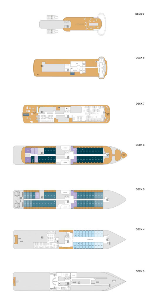 Deckplan SH Diana von Swan Hellenic