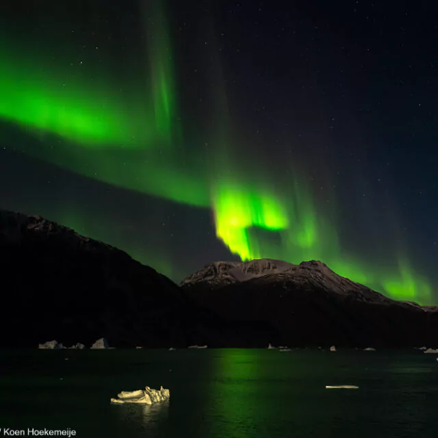 Polarlichter Osten Grönland Arktis von Oceanwide Expeditions Koen Hoekemeije