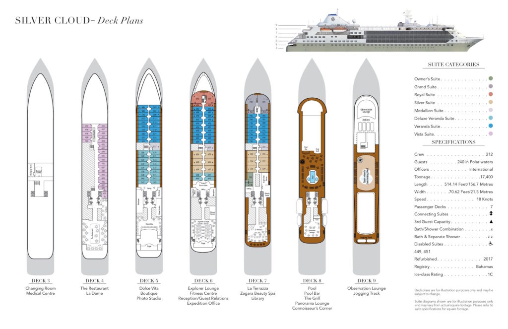 Silver Cloud Deckplan Silversea Cruises Ltd.
