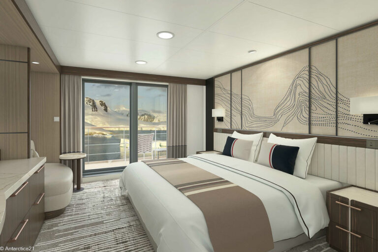 Single Veranda Kabine der Magellan Discoverer von Antarctica21
